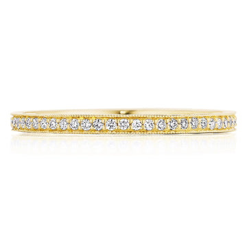 French Pavé Diamond Wedding Band